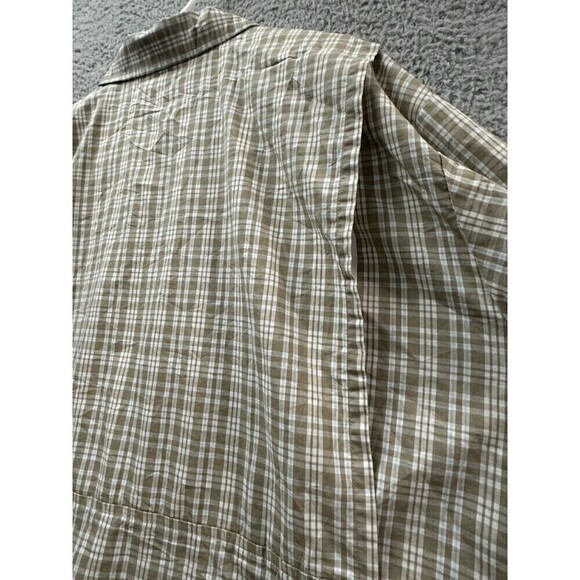 Dickies Shirt Mens 3XL Beige Plaid Short Sleeve Temp-iQ Performance Work - Picture 10 of 14